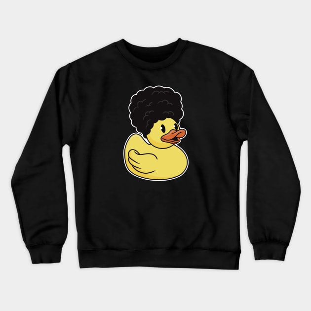 Funny Big Hair Rubber Ducky Crewneck Sweatshirt by SLAG_Creative